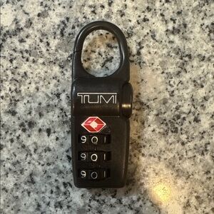 TUMI Luggage Lock Black Matte TSA002 Combination Clip Lock